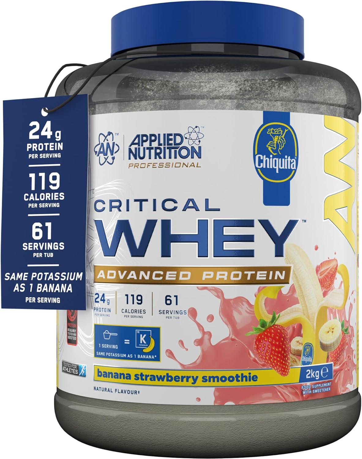 Протеин Applied Nutrition Critical Whey 2000 г Chiquita Banana Strawberry Smoothie