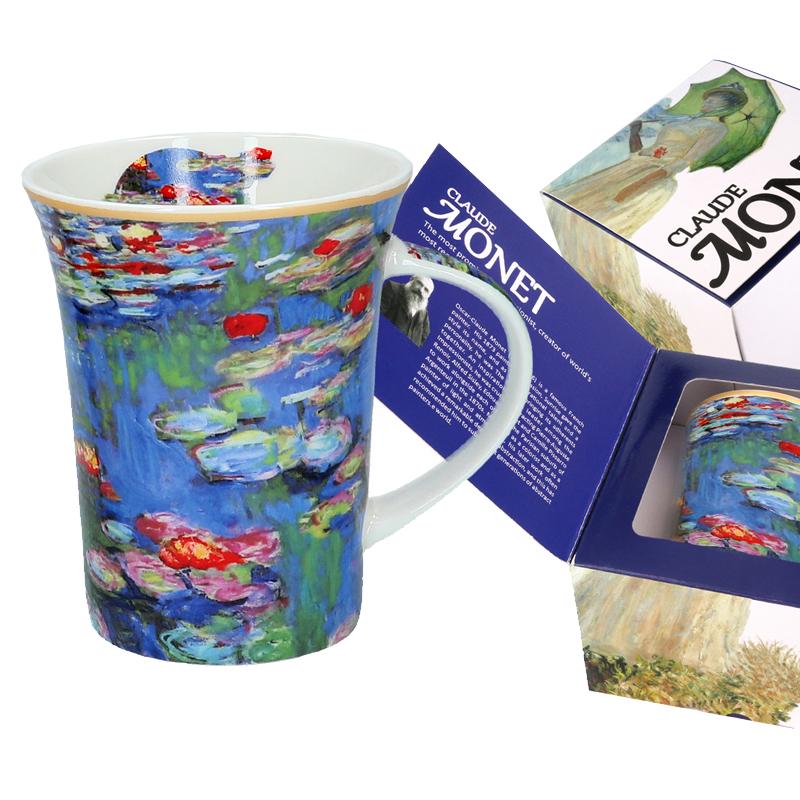 Кружка фарфоровая Carmani Клод Моне Водяные лилии 350 мл