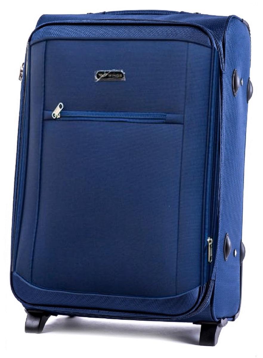 Чемодан тканевый Wings 1701 большой 2 колеса Синий (Vt00291)