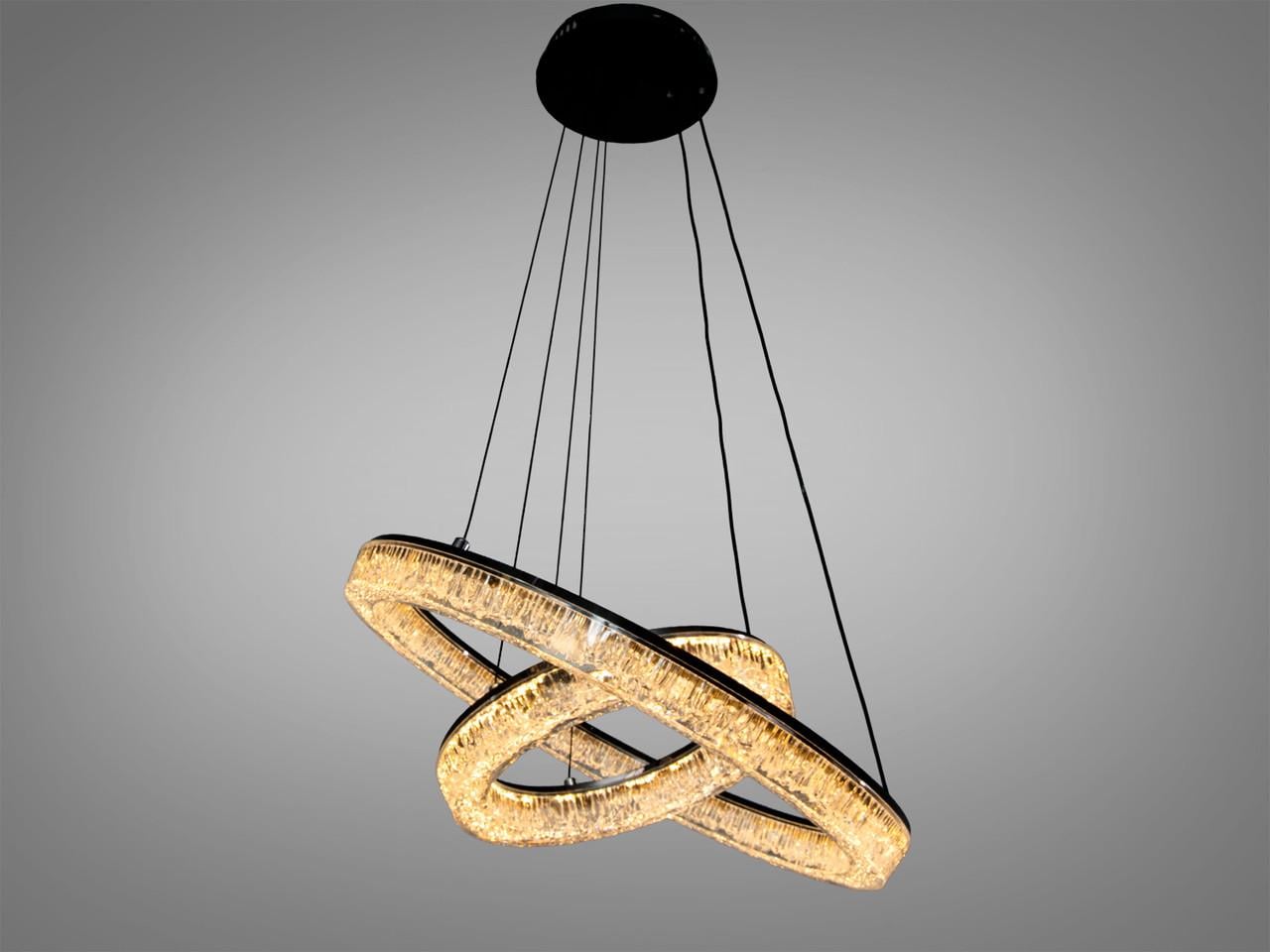 Люстра подвесная LED Diasha 1712/500+300BK 54 Вт Черный (2971349528)