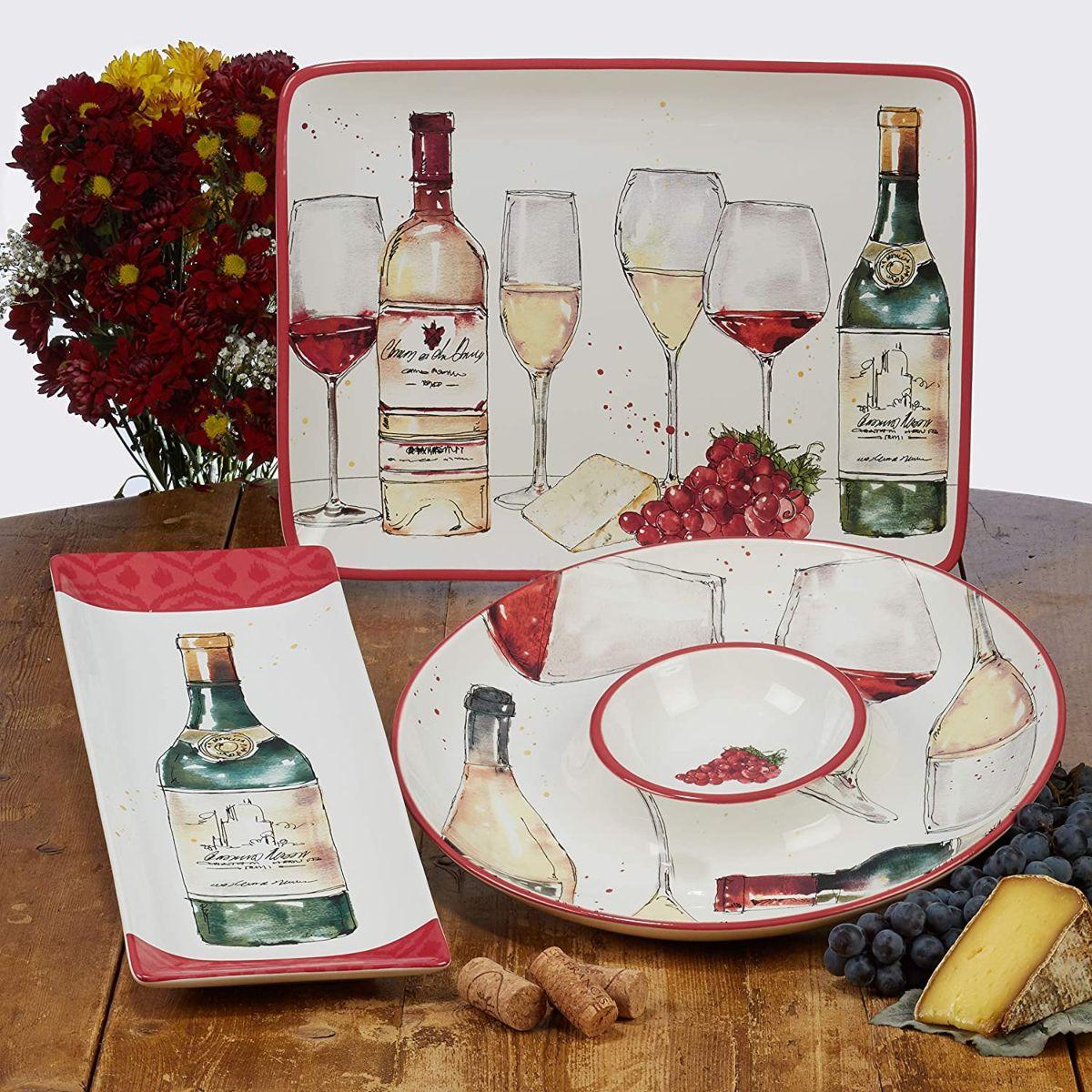 Блюдо Certified International Свято молодого вина керамічне 40,6х15,2 см Різнокольоровий (28134) - фото 3 Блюдо Certified International Свято молодого вина керамічне 40,6х15,2 см Різнокольоровий (28134) - фото 3