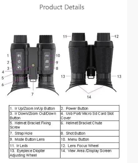 Бінокль нічного бачення NV8300 Super Light 4K HD 36MP 3D до 500 м з кріпленням FMA L4G24 на шолом (26025630) - фото 3 Бінокль нічного бачення NV8300 Super Light 4K HD 36MP 3D до 500 м з кріпленням FMA L4G24 на шолом (26025630) - фото 3