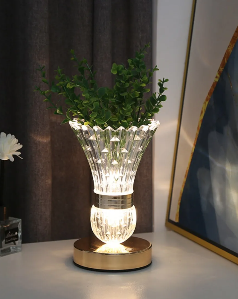 Хрустальная лампа в виде вазы LED 18x11x10 см (488-3)