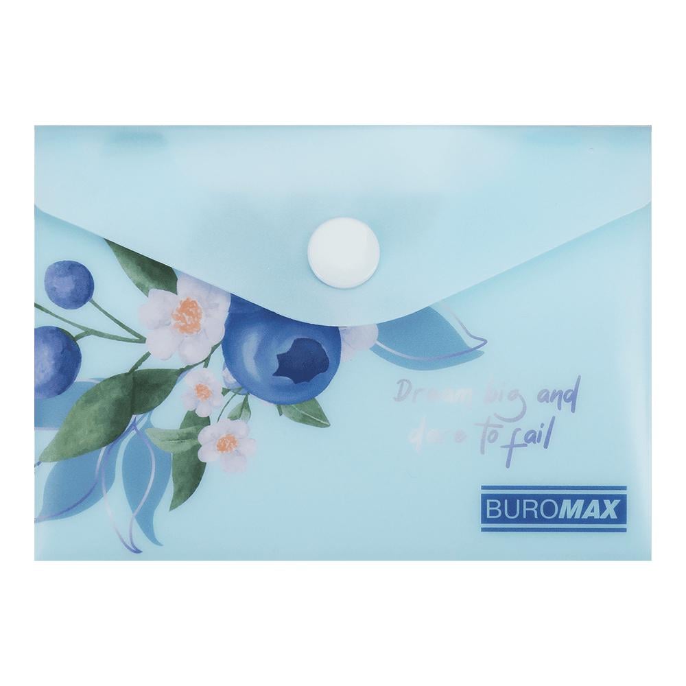 Папка-конверт Buromax Blueberry Arabeski на кнопке A7 полипропилен (BM.3923-52)