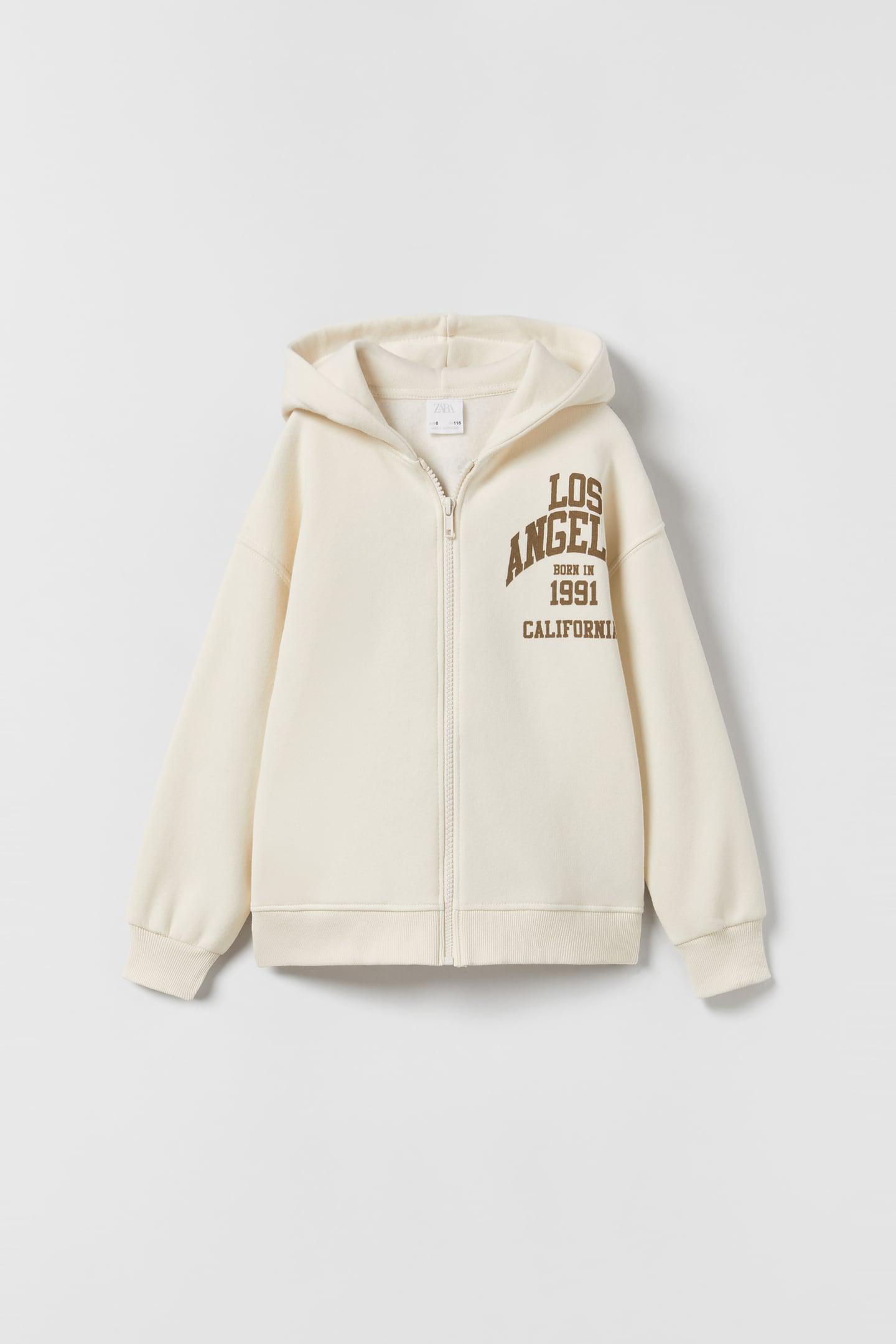 Худи на молнии для девочки Zara 122 см Beige (9000673450)