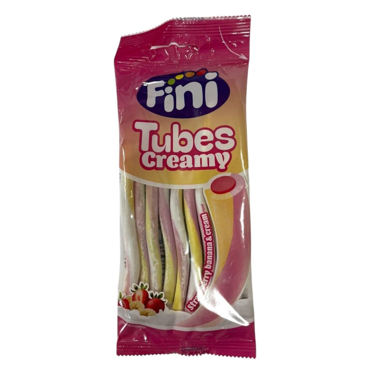 Мармелад жувальний Fini Tubes Tubes Creamy Йогурт-полуниця-банан 80 г (00000006623)
