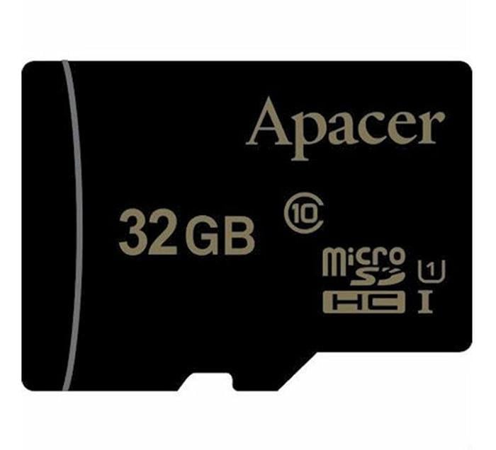 Карта памяти Apacer microSDHC 32 Гб Class 10 UHS-I с SD адаптером (AP32GMCSH10U1-R)