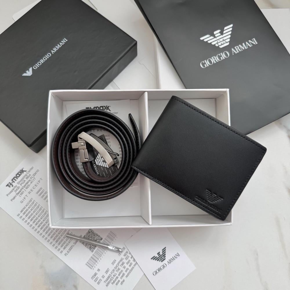 Подарочный набор мужской портмоне и ремень (GA 114 PTR)