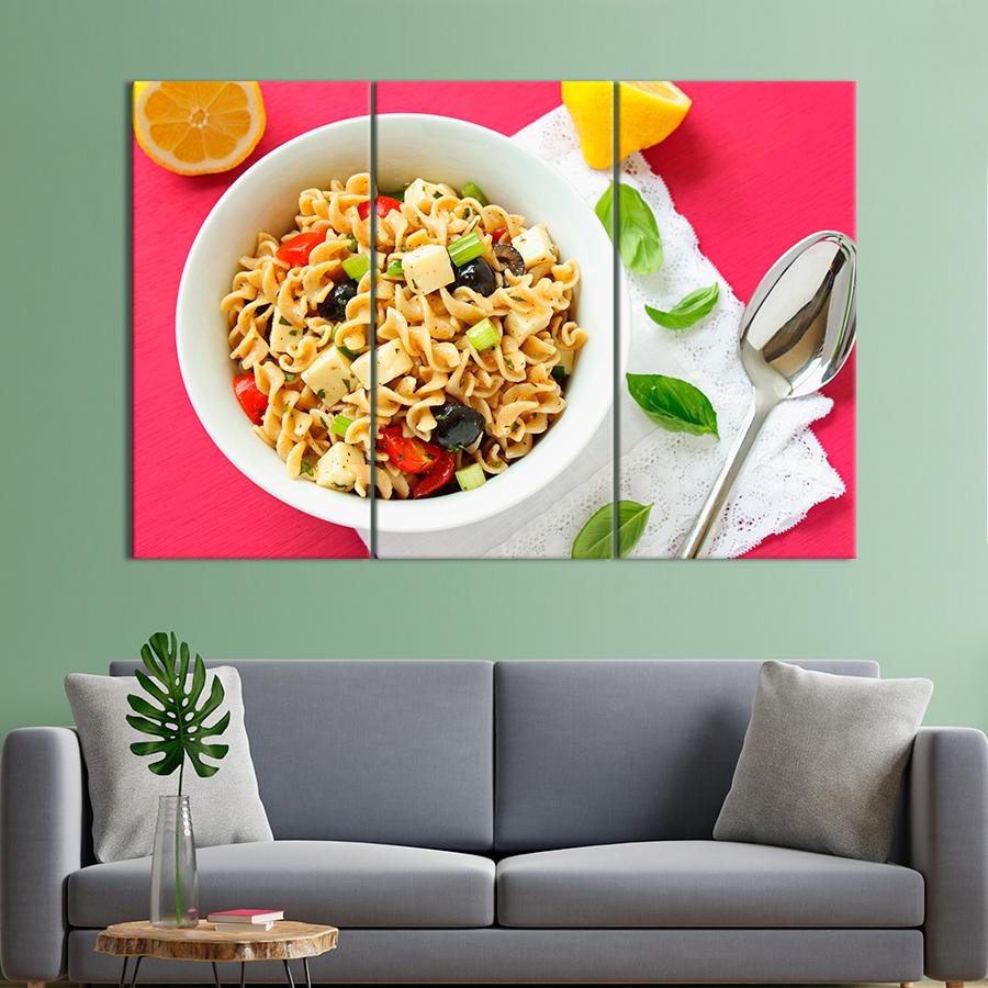 Настенний декор Теплый салат с пастой маслинами и фетой 156x100 см (A475-3)