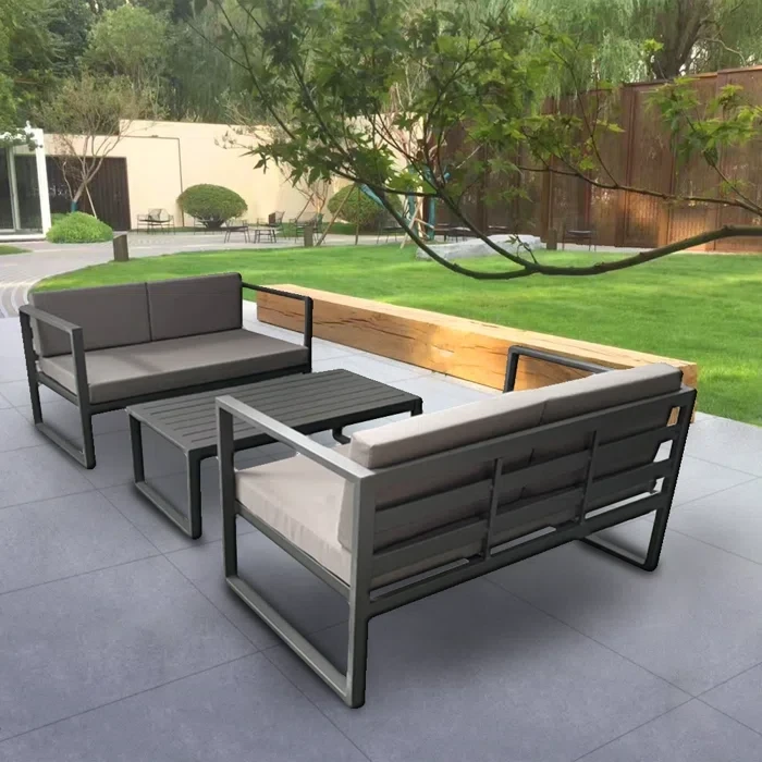 Комплект уличной мебели мягкой Loft с металлическим каркасом (KS-1393-NM)