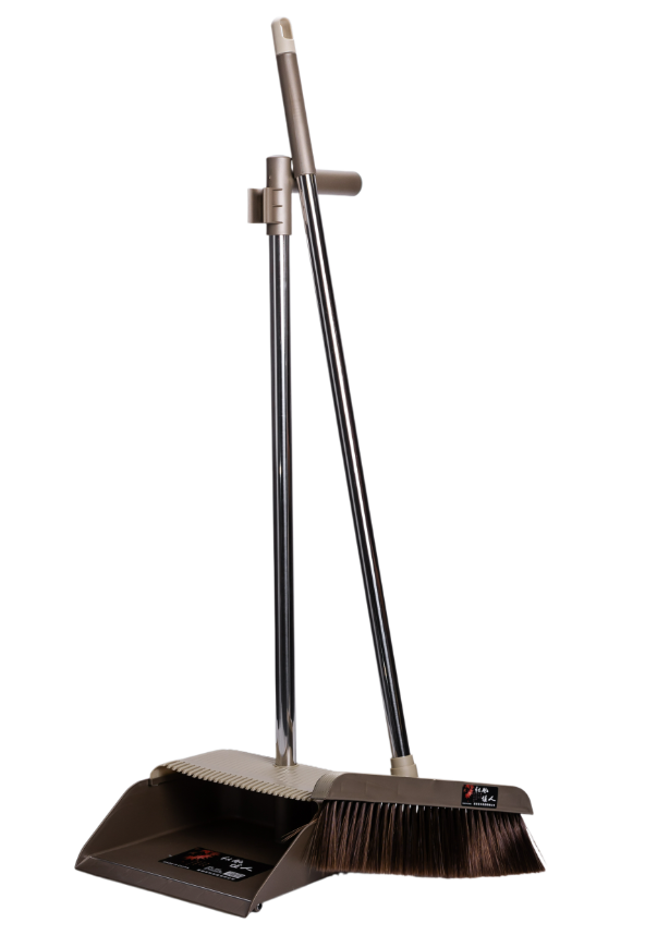 Набор для уборки щетка и совок с длинной ручкой 101 см Зеленый - фото 3