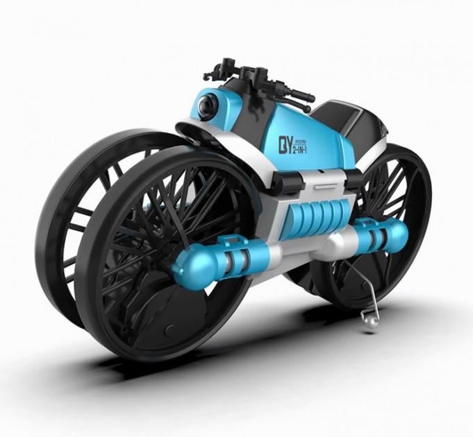 Квадрокоптер трансформер QY Leap Speed ​​PRO дрон мотоцикл на р/к 2в1 Синий