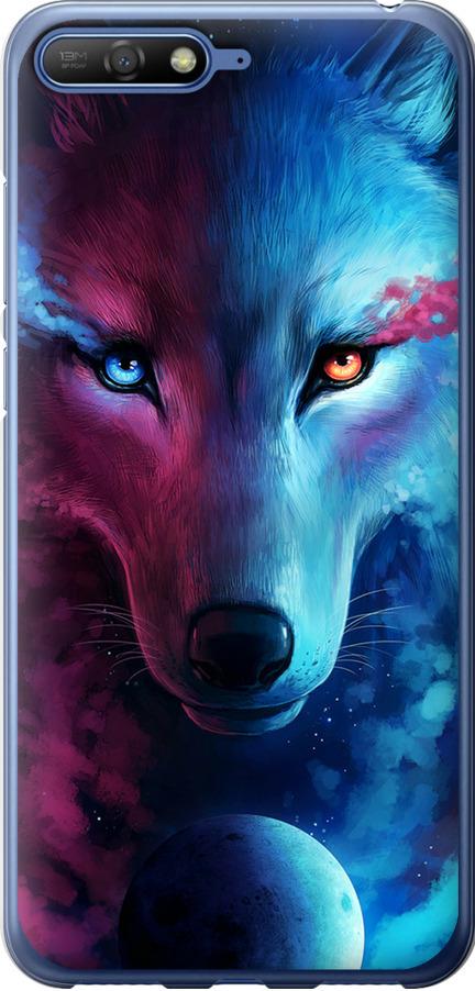Чехол на Huawei Y6 2018 Арт-волк (3999u-1637-42517)