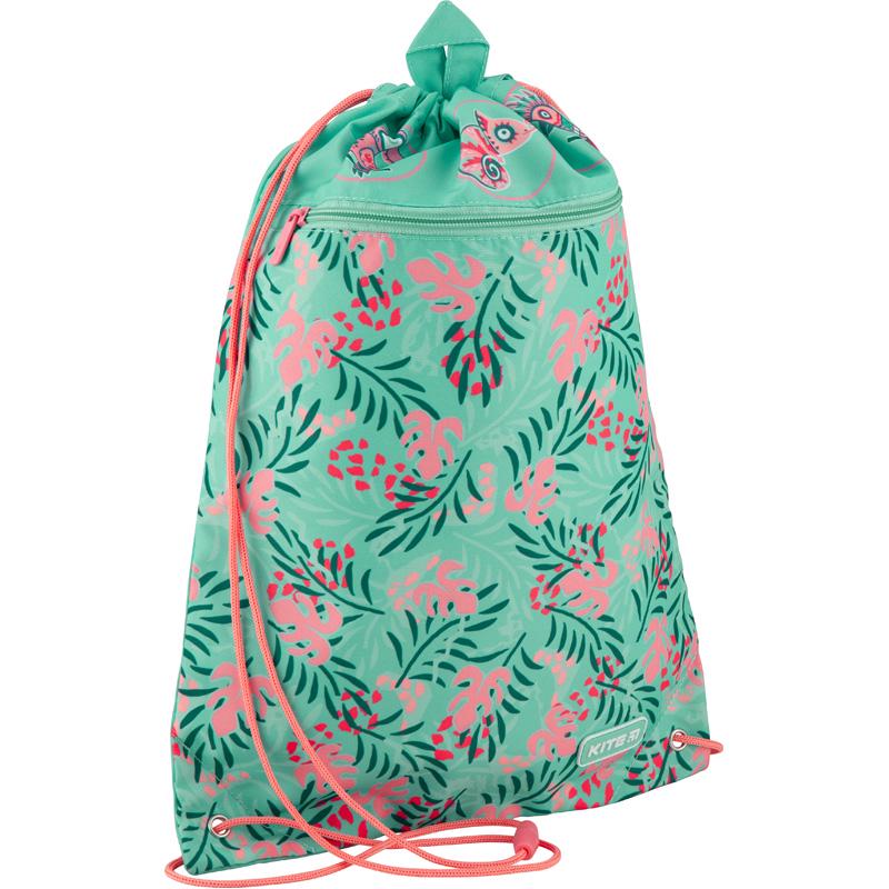 Сумка для взуття KITE Tropical з кишенею 46x33 см Бірюзовий (K20-601M-25)