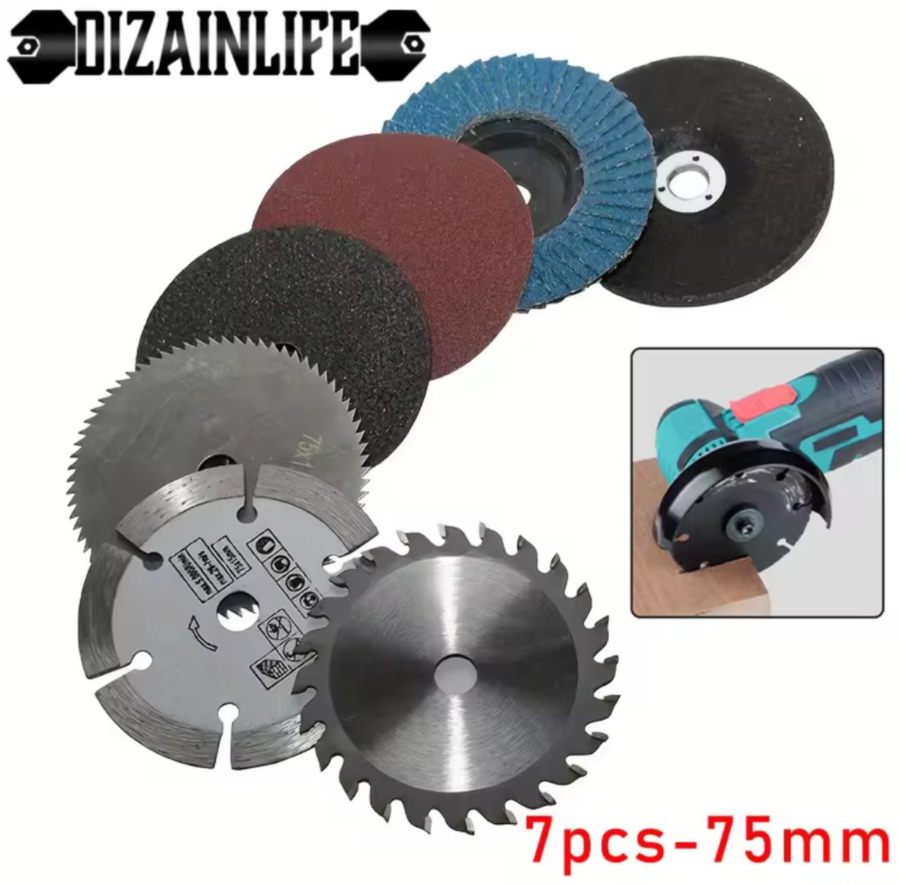 Диски для мини-болгарки 75 мм 7 шт. (2576036238) - фото 2 Диски для мини-болгарки 75 мм 7 шт. (2576036238) - фото 2