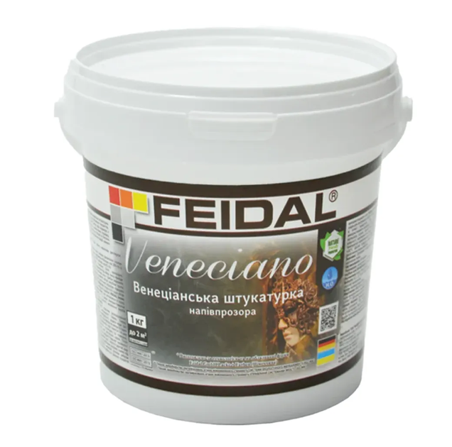 Штукатурка декоративная акриловая Feidal Veneciano база прозрачная эффект среза мрамора с прожилками 1 кг (1815864433) Штукатурка декоративная акриловая Feidal Veneciano база прозрачная эффект среза мрамора с прожилками 1 кг (1815864433)