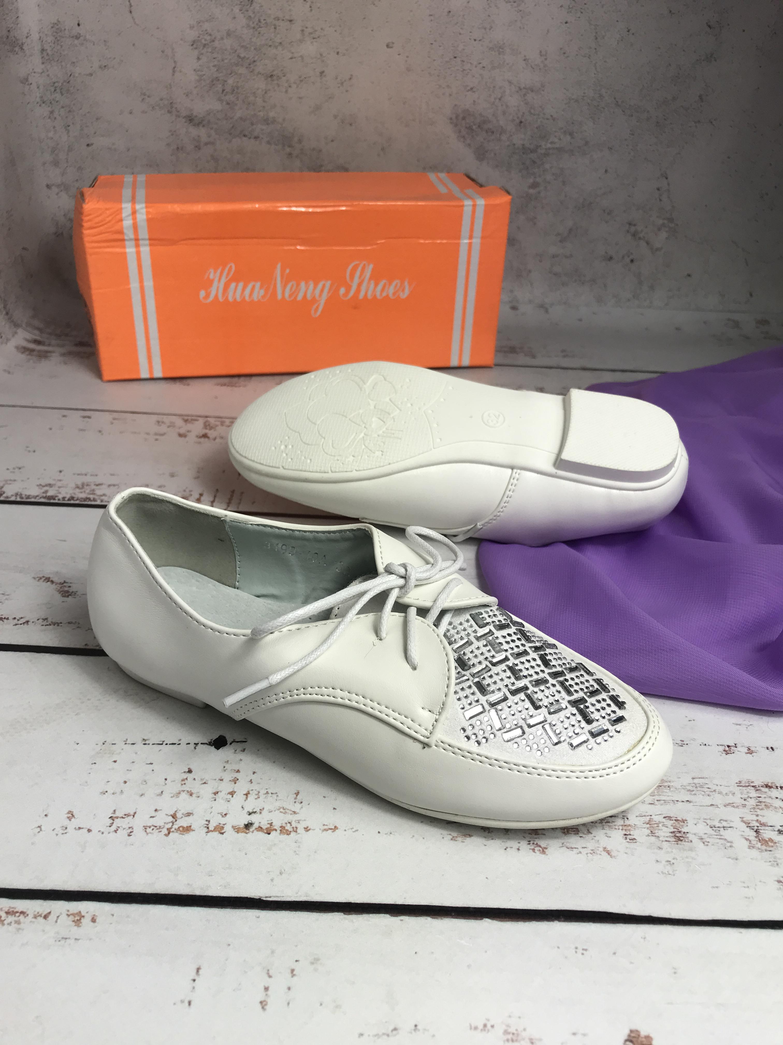 Туфлі для дівчаток Huanengshoes р. 35 21,6 см Білий (688) - фото 3