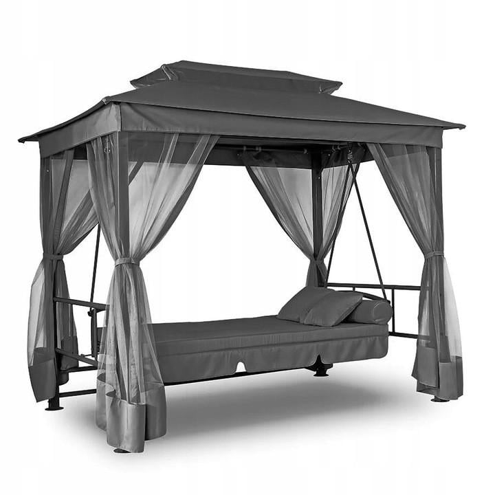 Садова гойдалка з павільйоном Just Garden Panama Сірий (2693494079)
