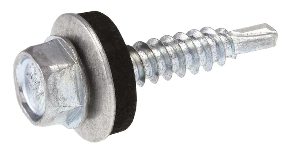 Саморез со сверлом Steelfix DIN7504 KO 5,5х25 для метала с шайбой EPDM TEX-H 20 шт. (010480)