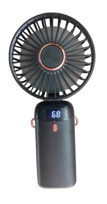 Вентилятор аккумуляторный YH-2 с индикатором заряда на 5 скоростей с подставкой для телефона (3568)