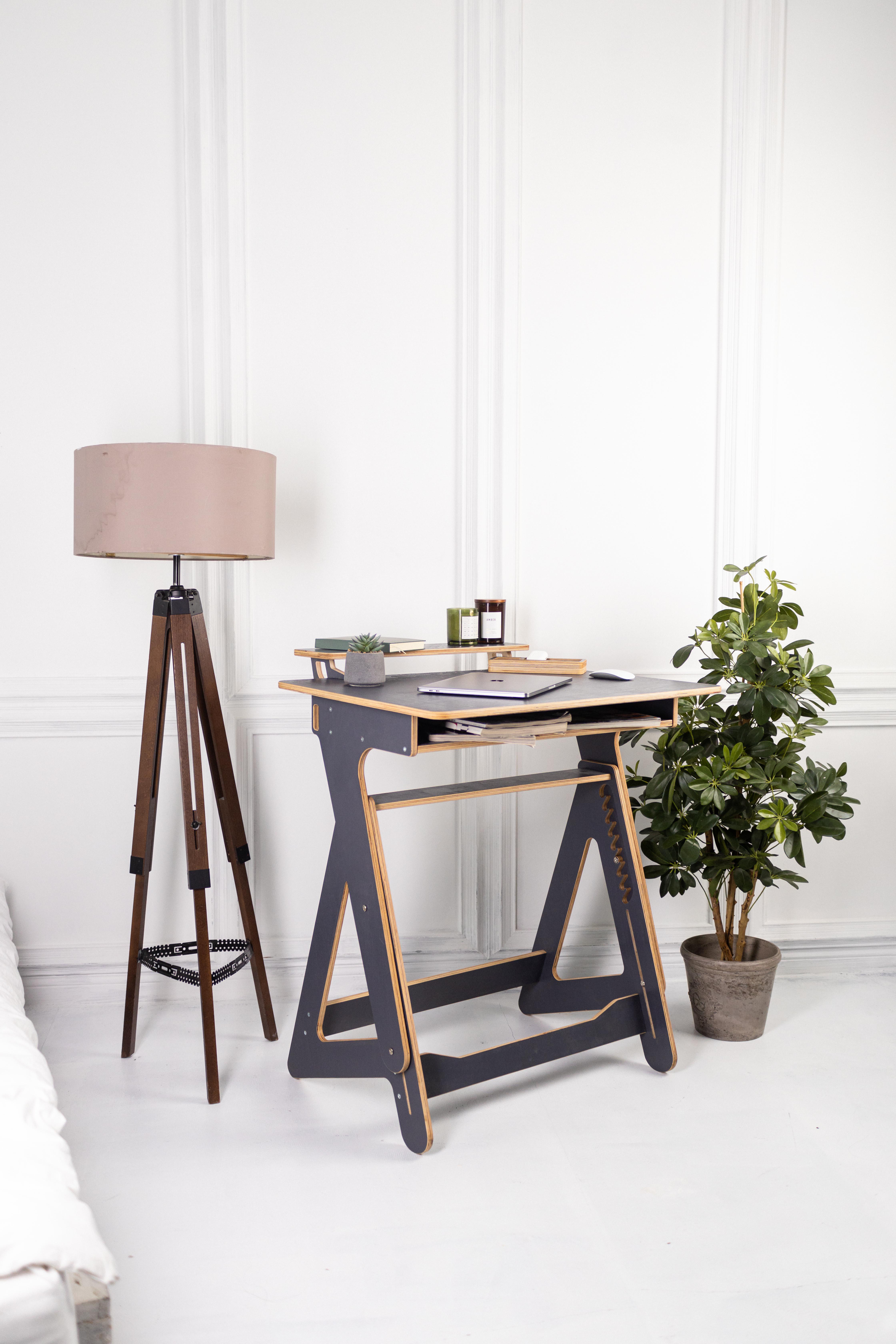 Комп'ютерний стіл Freelance Xl для роботи стоячи та сидячи з покриттям Гранітний (865468) - фото 2