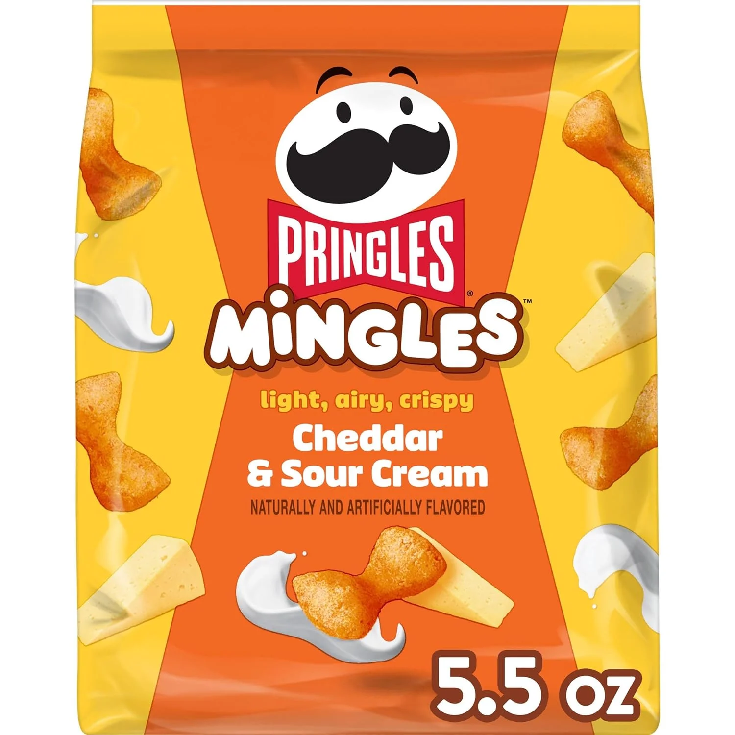 Чипсы Pringles Cheddar & Sour Cream Mingles 155 г (32456342323)