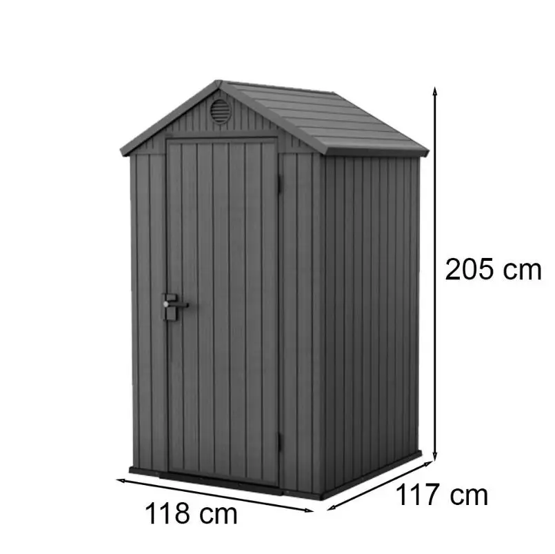 Сарай для садового инвентаря Keter Darwin 4х4 118х117 см Зеленый (CNT00009147) - фото 2