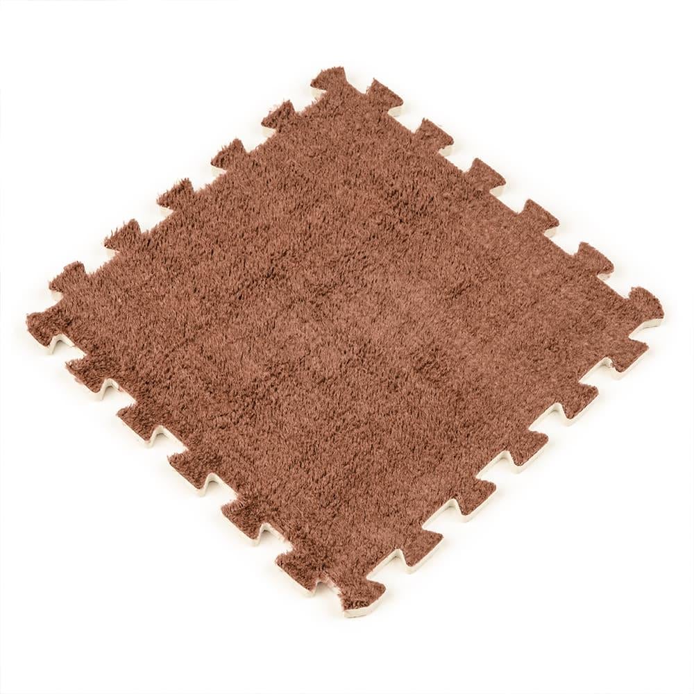 Коврик-пазл плюшевый Sticker Wall SW-00002082 30х30х1 см Коричневый (27050787)