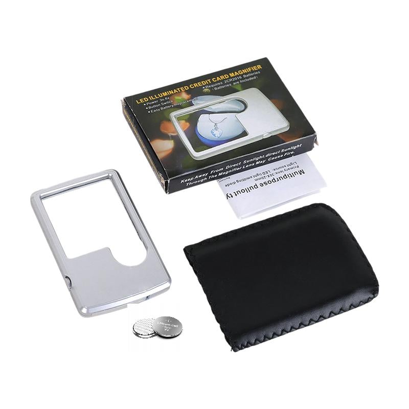 Стекло-лупа LED с подсветкой ювелирный карманный (25902584)