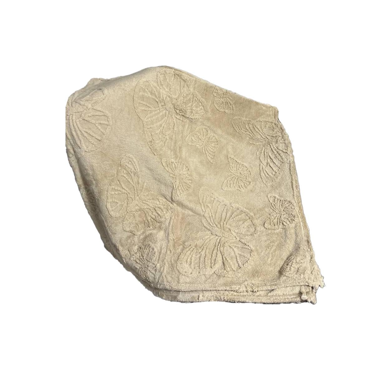 Плед плюшевий 3D на диван 200х230 см Бежевий (П4К-Mpled003-01)