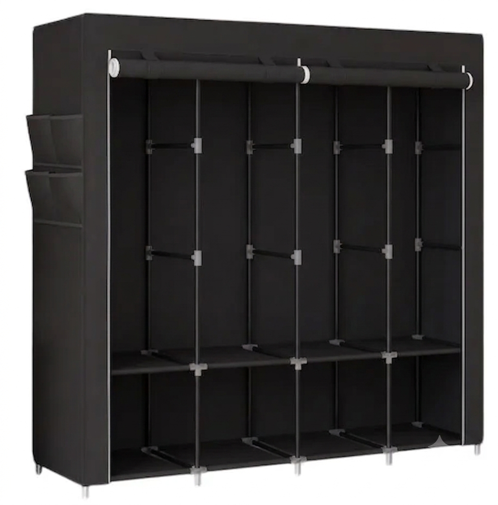 Шкаф-органайзер для одежды RIAS 88170-H на 4 секции 170x45x165 см Black (3_08447)