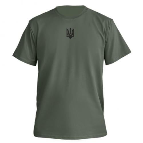 Футболка мужская Owi Premium Герб Украины 2XL Хаки (15013444-23-166348-XXL)