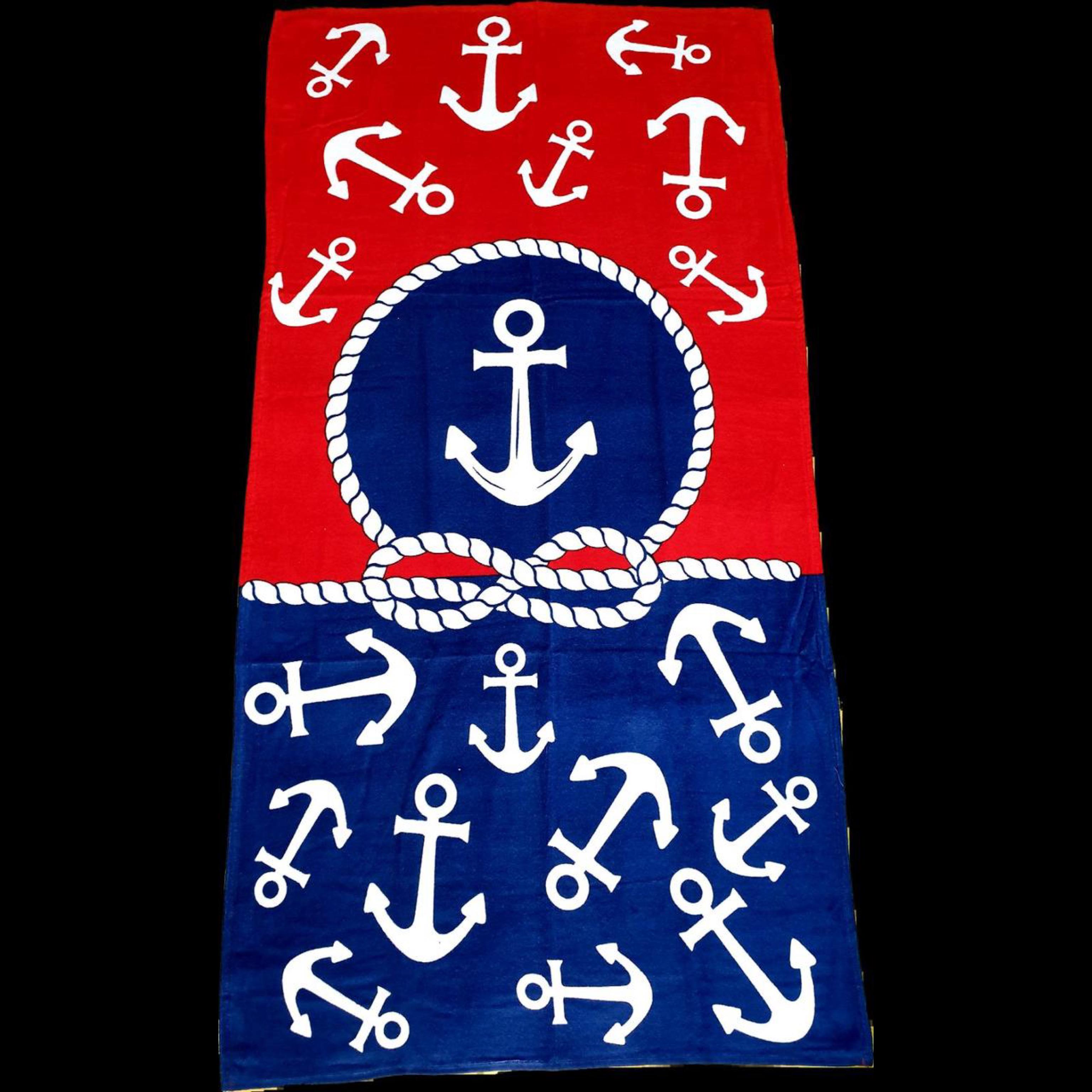 Полотенце пляжное 70х140 Якорь - фото 1