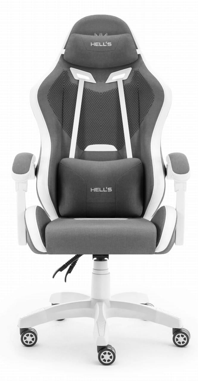 Компьютерное кресло Hell's HC-1012 ткань Grey/White
