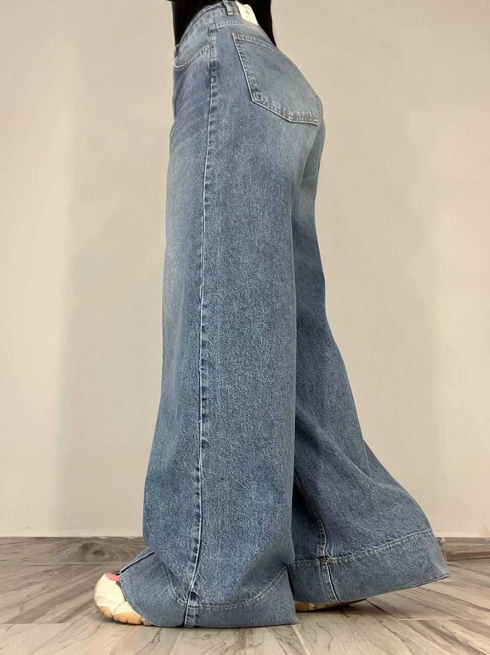 Джинси жіночі ITS Basic 3717-31 PALAZZO jeans вільні палаццо широкі кльош стрілка довгі р. 36 Світло-синій (3906) - фото 8 Джинси жіночі ITS Basic 3717-31 PALAZZO jeans вільні палаццо широкі кльош стрілка довгі р. 36 Світло-синій (3906) - фото 8