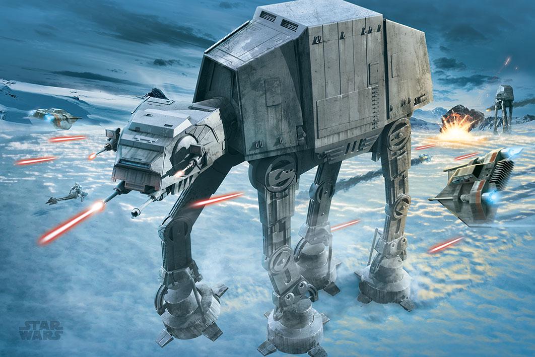 Постер плакат Зоряні Війни/Star Wars AT-AT Attack 61x91,5 см