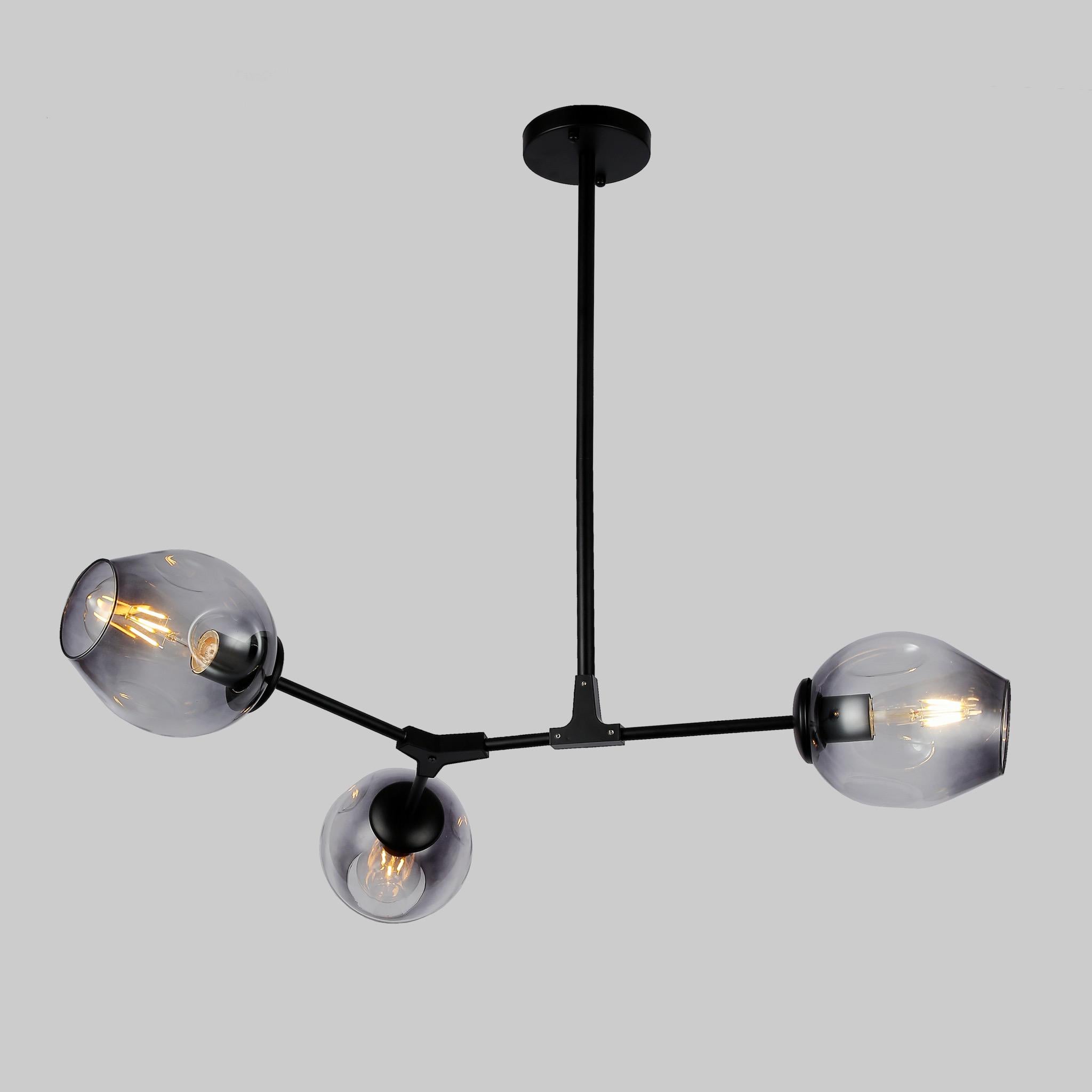 Люстра Molecule на 3 лампы Черный (52-L7731-3 BK+BK)
