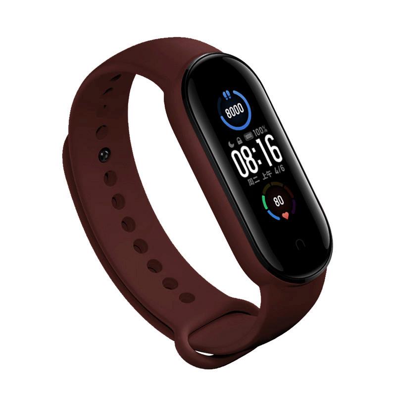 Силіконовий ремінець BeCover для Xiaomi Mi Smart Band 5/Mi Smart Band 6 Red Wine (705557) - фото 2