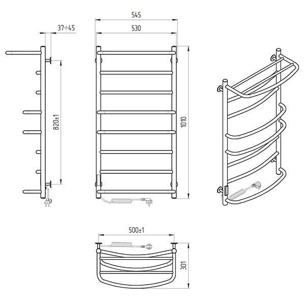 Рушникосушарка електрична ERAFLYME Flash 8L нержавіюча сталь лівий 500x1000 см - фото 7 Рушникосушарка електрична ERAFLYME Flash 8L нержавіюча сталь лівий 500x1000 см - фото 7