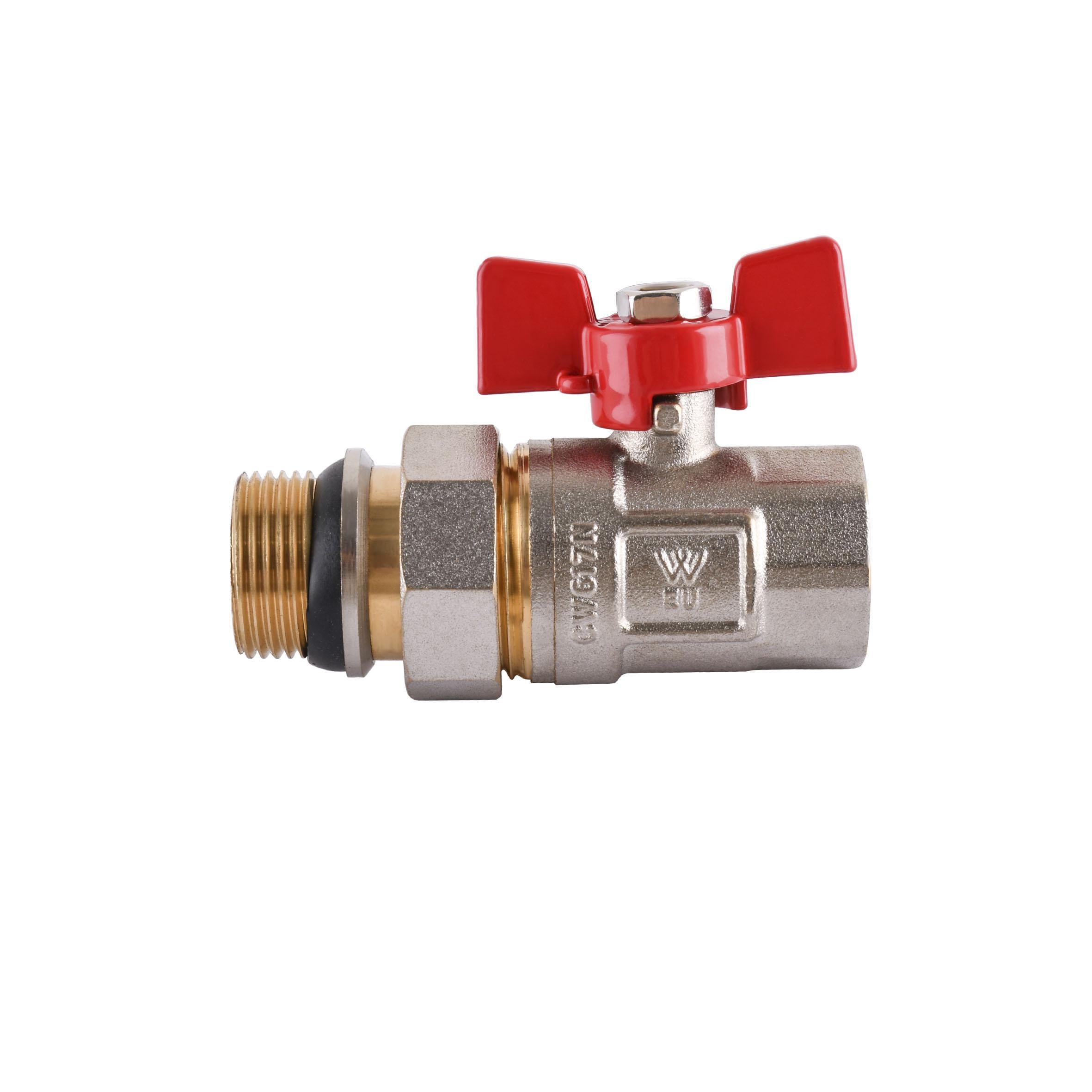 Кран шаровой прямой с американкой WATERVALVE Q003 NV-V343 3/4″ ЗB (GSR-000010227)