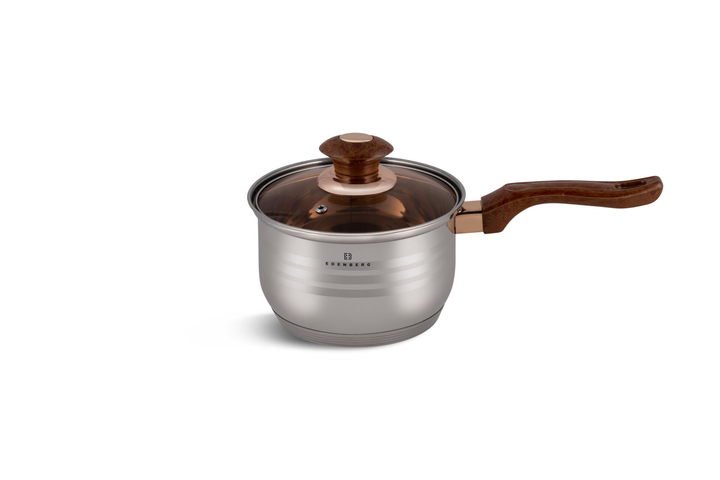 Набор посуды Edenberg 12 предметов из нержавеющей стали с коричневыми ручками (EB-1143) - фото 6 Набор посуды Edenberg 12 предметов из нержавеющей стали с коричневыми ручками (EB-1143) - фото 6