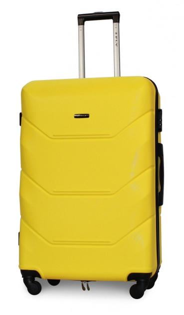 Валіза пластикова Fly 147 L на 4 колесах Жовтий (CEKRBFL147LB4JEL) - фото 2