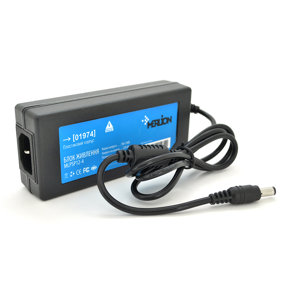Адаптер питания импульсный Merlion MLPSP12-4 для светодиодных лент и систем освещения 12 В 4 А 48 Вт (1974)