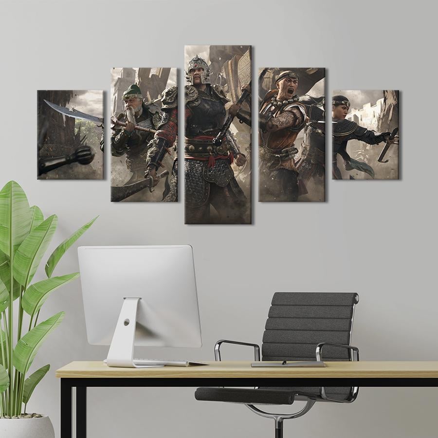 Картина на холсте Игра Марширующий огонь /For Honor 187x94 см (1477-52)