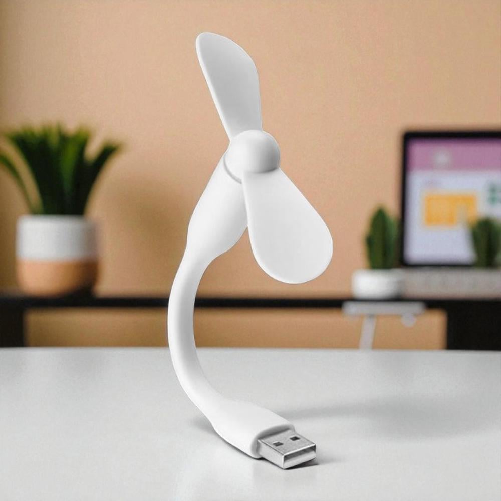 Вентилятор USB для повербанків та ноутбуків гнучкий портативний Білий (27382223) - фото 1 Вентилятор USB для повербанків та ноутбуків гнучкий портативний Білий (27382223) - фото 1