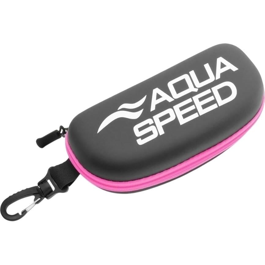 Чехол для очков для плавания Aqua Speed GOGGLE CASE Черно-розовый (737-03)