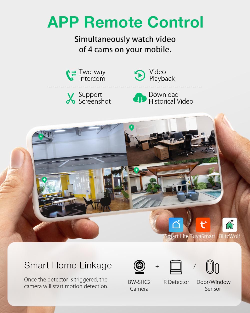 IP Камера BlitzWolf BW-SHC2 Home Security Camera 1080 - фото 16 IP Камера BlitzWolf BW-SHC2 Home Security Camera 1080 - фото 16