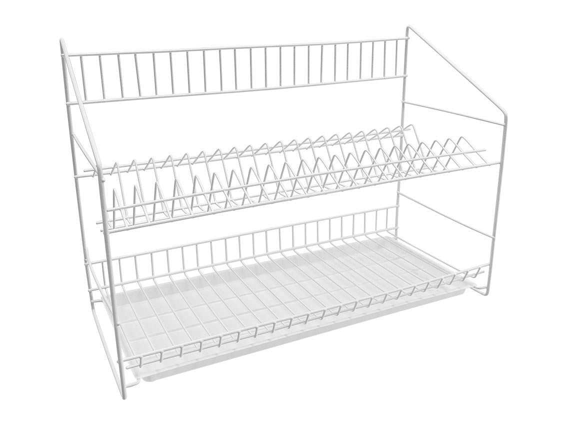 Сушилка для посуды настольная двухуровневая 56 см Белый (22212)