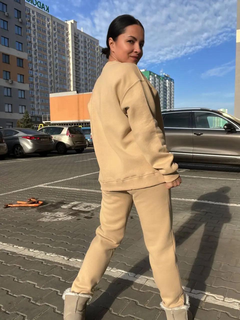 Свитшот женский PEPPER MINT 24-14 базовый простой удлиненный оверсайз M Капучино (2865) - фото 6 Свитшот женский PEPPER MINT 24-14 базовый простой удлиненный оверсайз M Капучино (2865) - фото 6