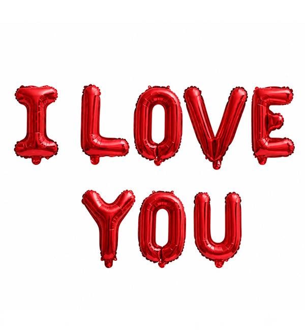 Воздушные шары I Love you 40 см Красный (10945)